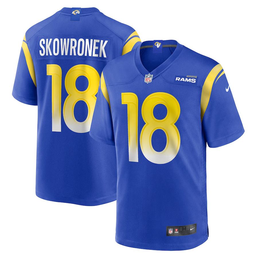 Men Los Angeles Rams 18 Ben Skowronek Nike Royal Game NFL Jersey